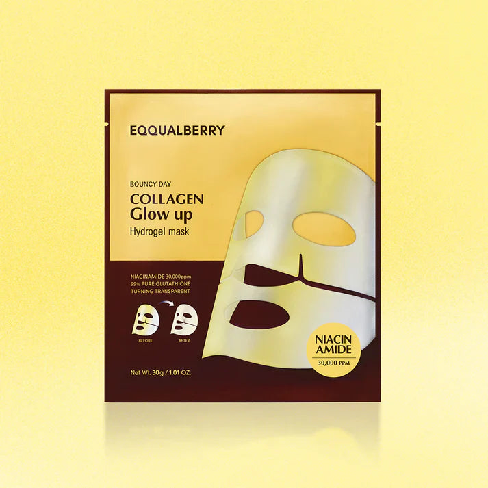EQQUALBERRY - Collagen Glow up Hydrogel Mask Set (4 Pieces)
