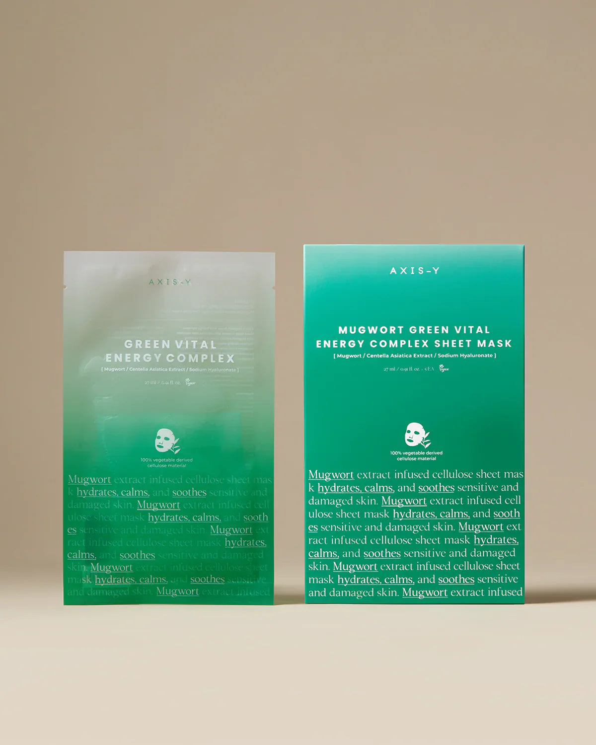Axis-Y Mugwort Green Vital Energy Complex Sheet Mask 27ml