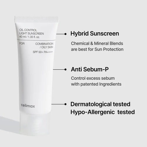 Celimax Oil Control Light Sunscreen 40ml