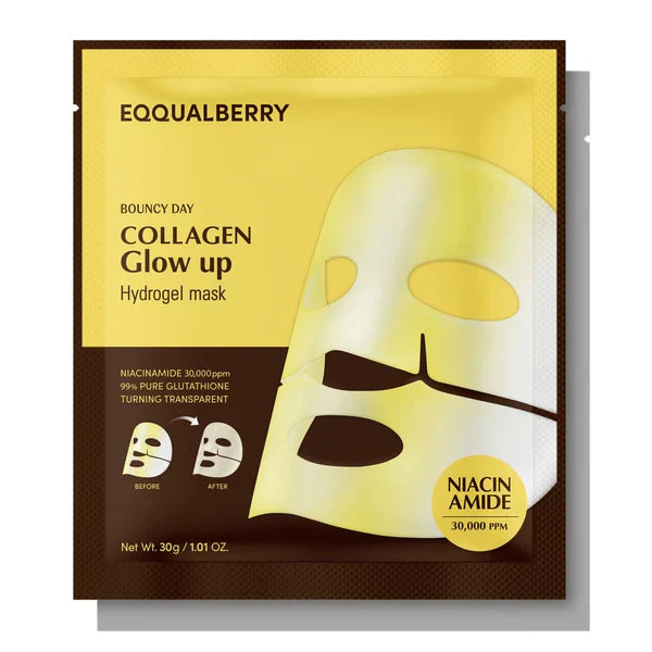 EQQUALBERRY - Collagen Glow up Hydrogel Mask Set (4 Pieces)