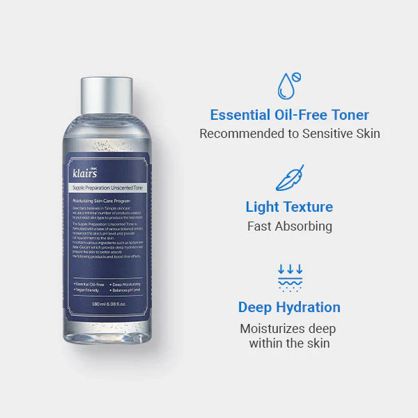 Klairs - Supple Preparation Unscented Toner 180ml