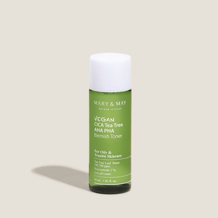 Mary & May - CICA Teatree AHA PHA Blemish Toner 30ml