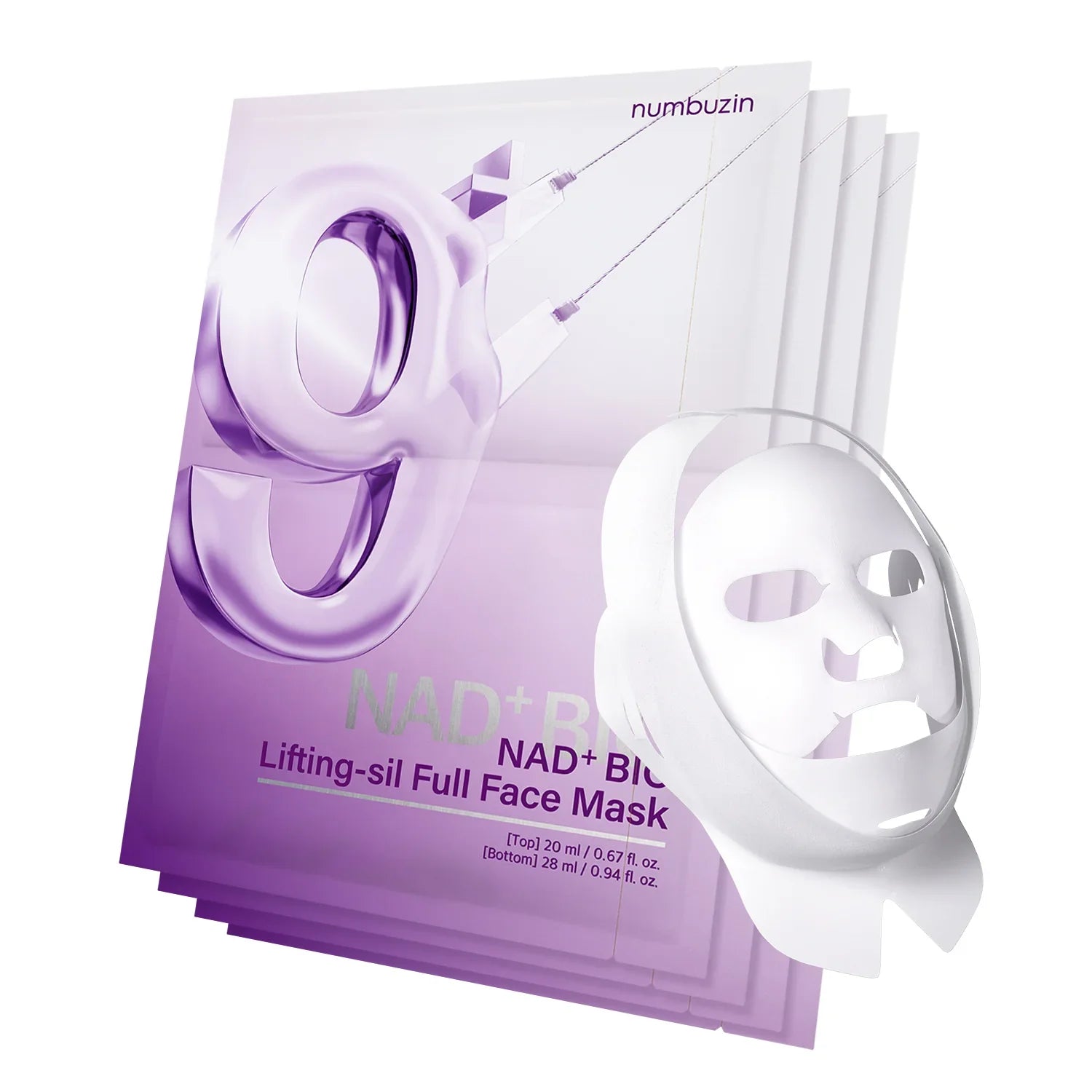 Numbuzin No.9 NAD Bio Lifting Full Cover Facial Mask (4 masks)