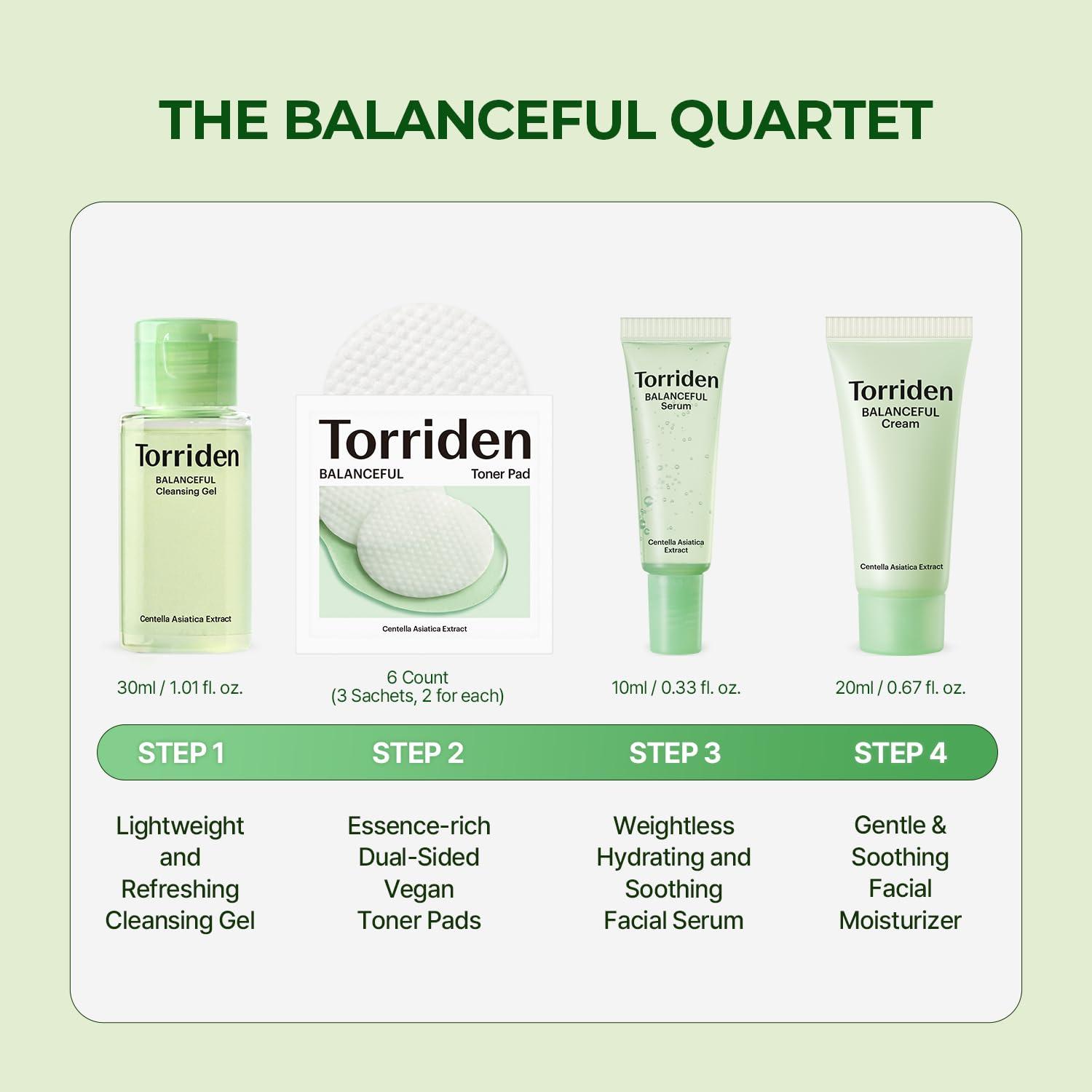 Torriden - Balanceful Skin Care Trial Kit